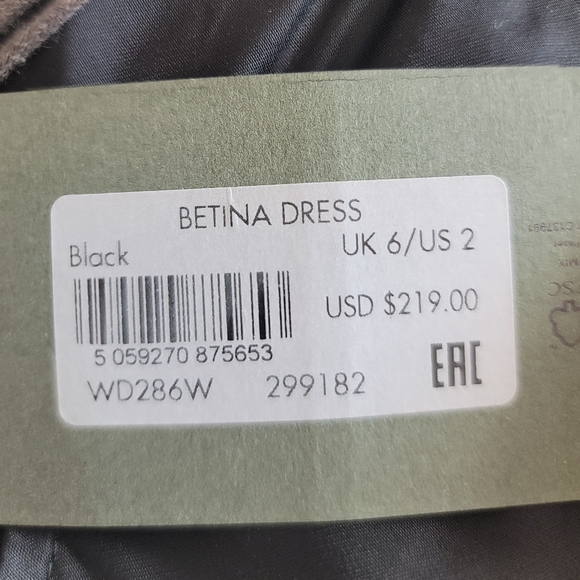 🆕️ All Saints Betina Maxi Dress in Black - Picture 9 of 16